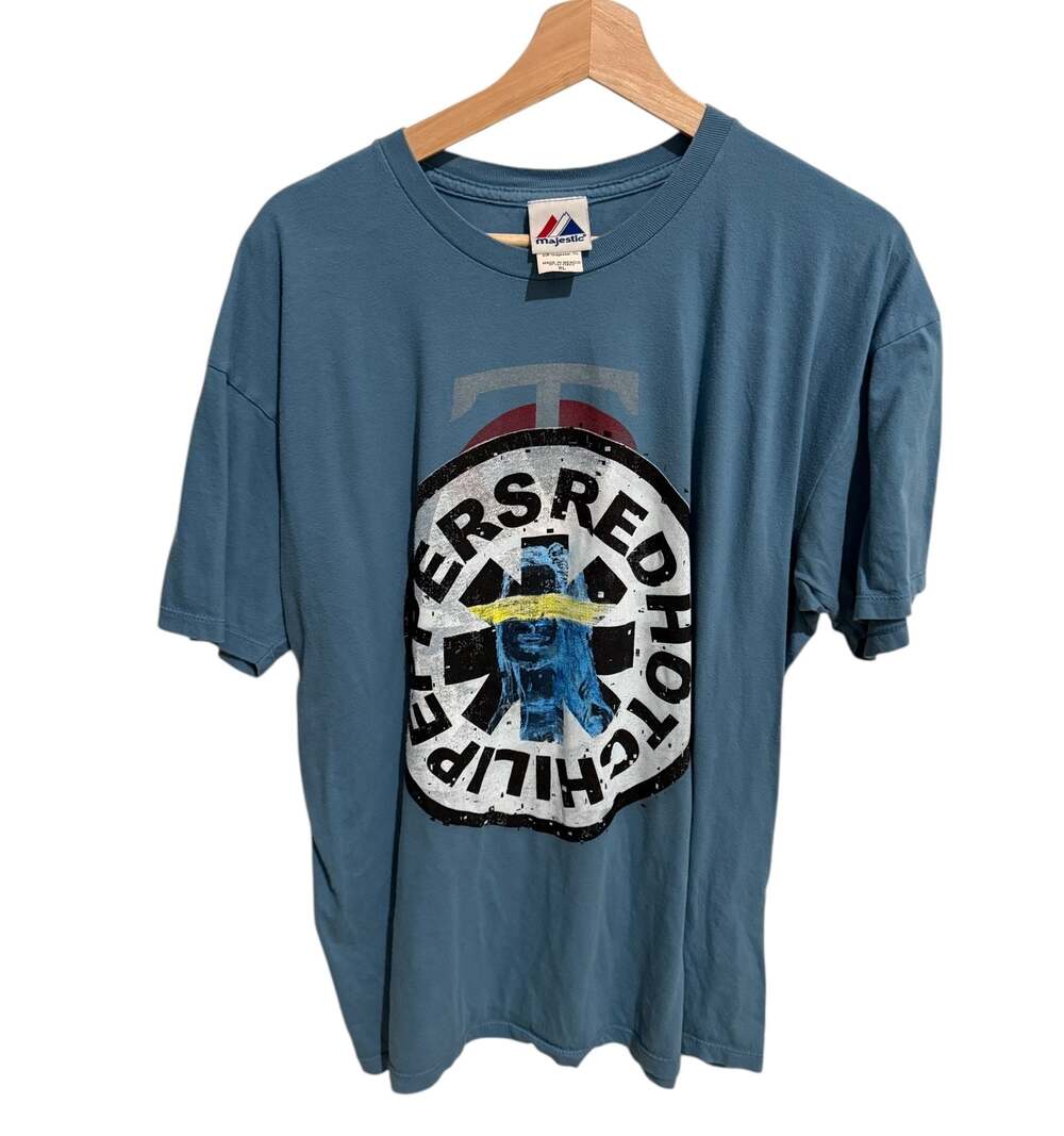 Red Hot Chili Peppers DIY Graphic T-Shirt Blue XL